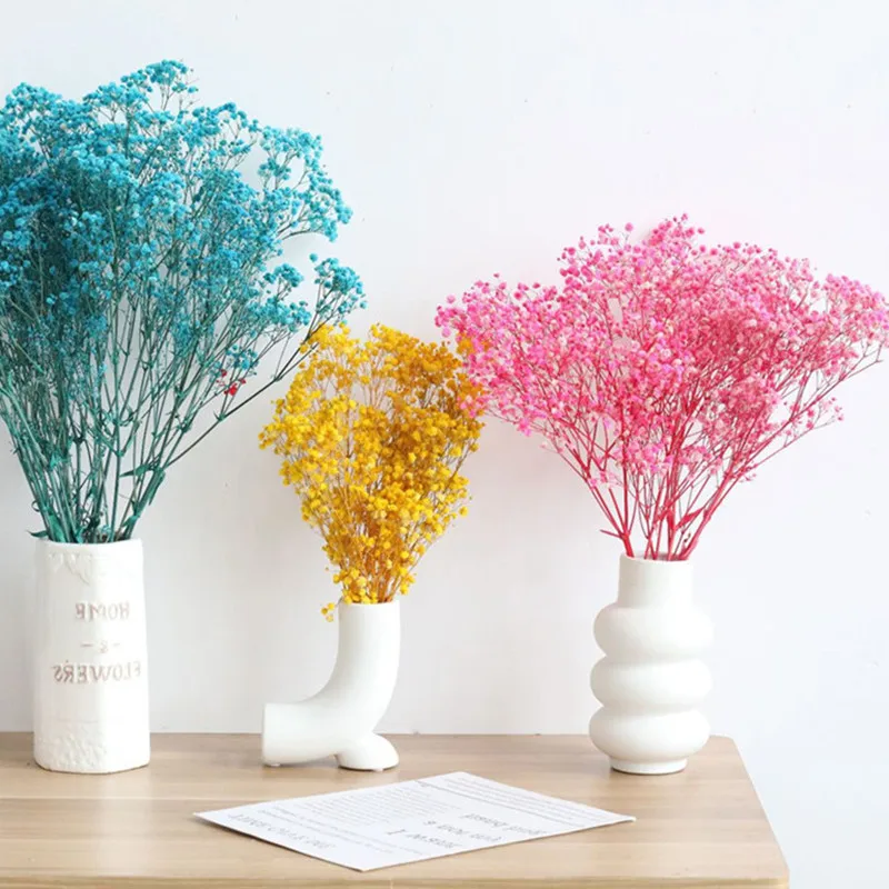 

Bulk Wholesale Pink Gypsophila Bouquet Finished Products Factory Direct Sales 80g/Lot For Wedding Home Room Decor Free Shipping
