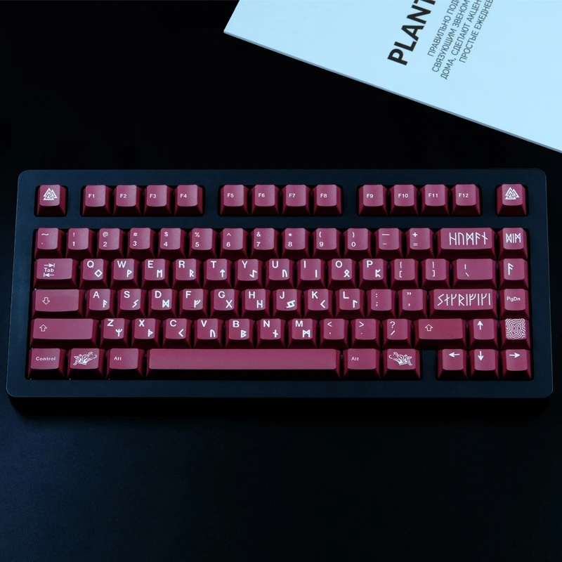 Gmk Blot-keycaps Grupo Pbt Sublimação de Corante 61 64 68 78 84 87 96 980 104 108 Perfil de Cereja 135 Chaves