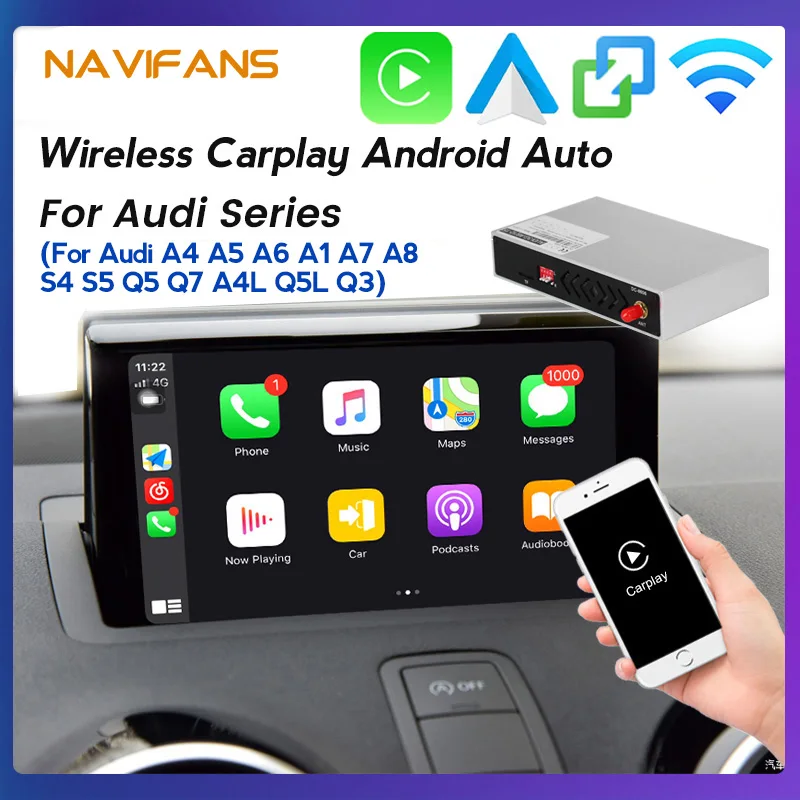 Android Auto Wireless Carplay Box For Audi A1 A3 A4 A5 A6 A8 S5 Q3 Q5