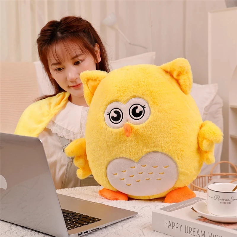 Wowls Plush Animal Pillow with Blanket, Blue