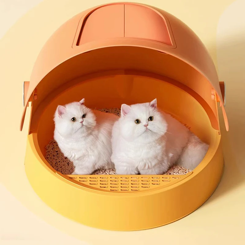 

Bathroom Closed Cat Litter Box Sand Bed Stuff Bins Scrapers Cat Litter Box Toilet Enclosure Arenero Conejo Pet Supplies YR50CB