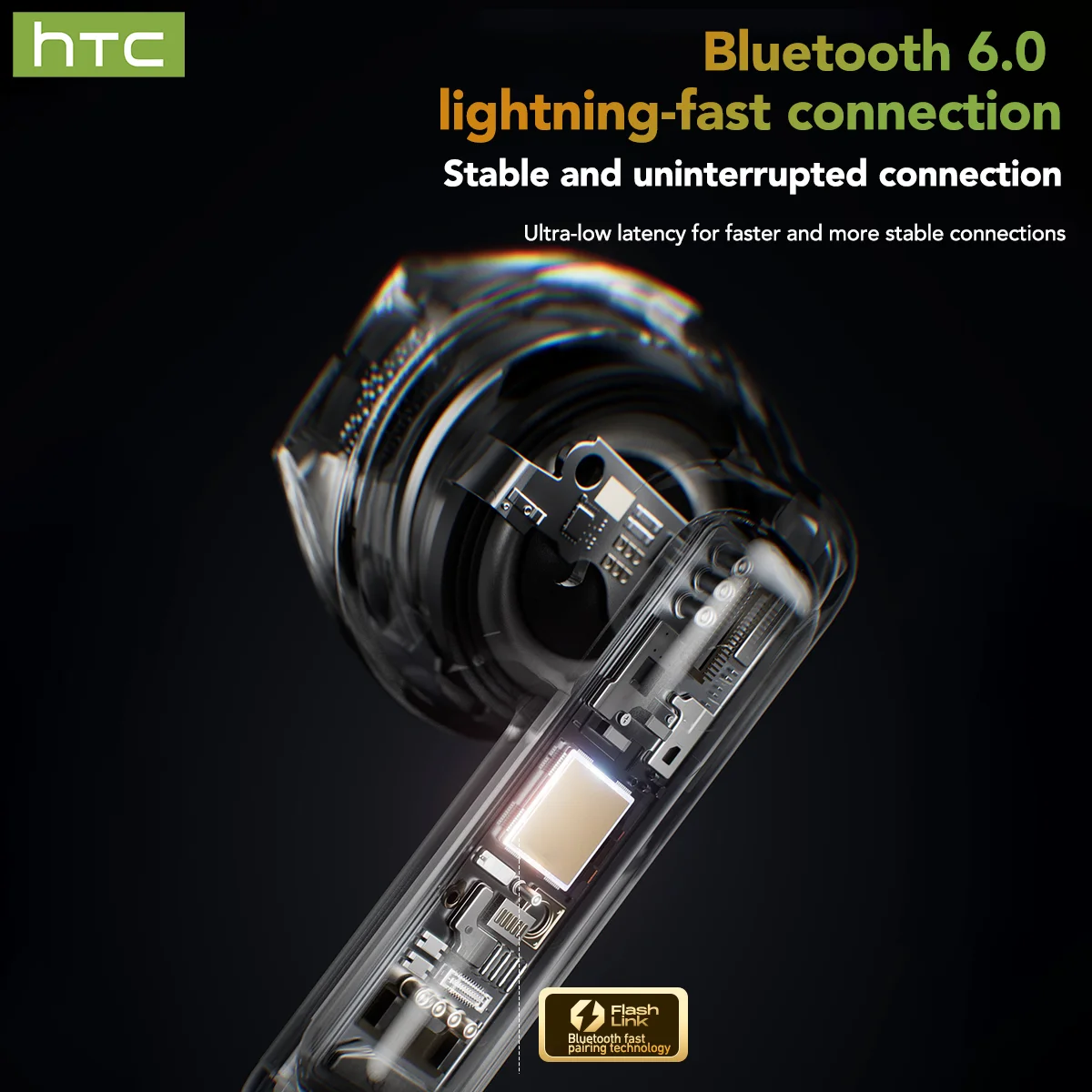 Bluetooth 6.0 Übersetzer-Ohrhörer HTC NE48 KI Echtzeit 134 Sprachen 360°-Surround-Geräuschunterdrückung Komfortabler Sitz Sport Kabellos_voghion.com