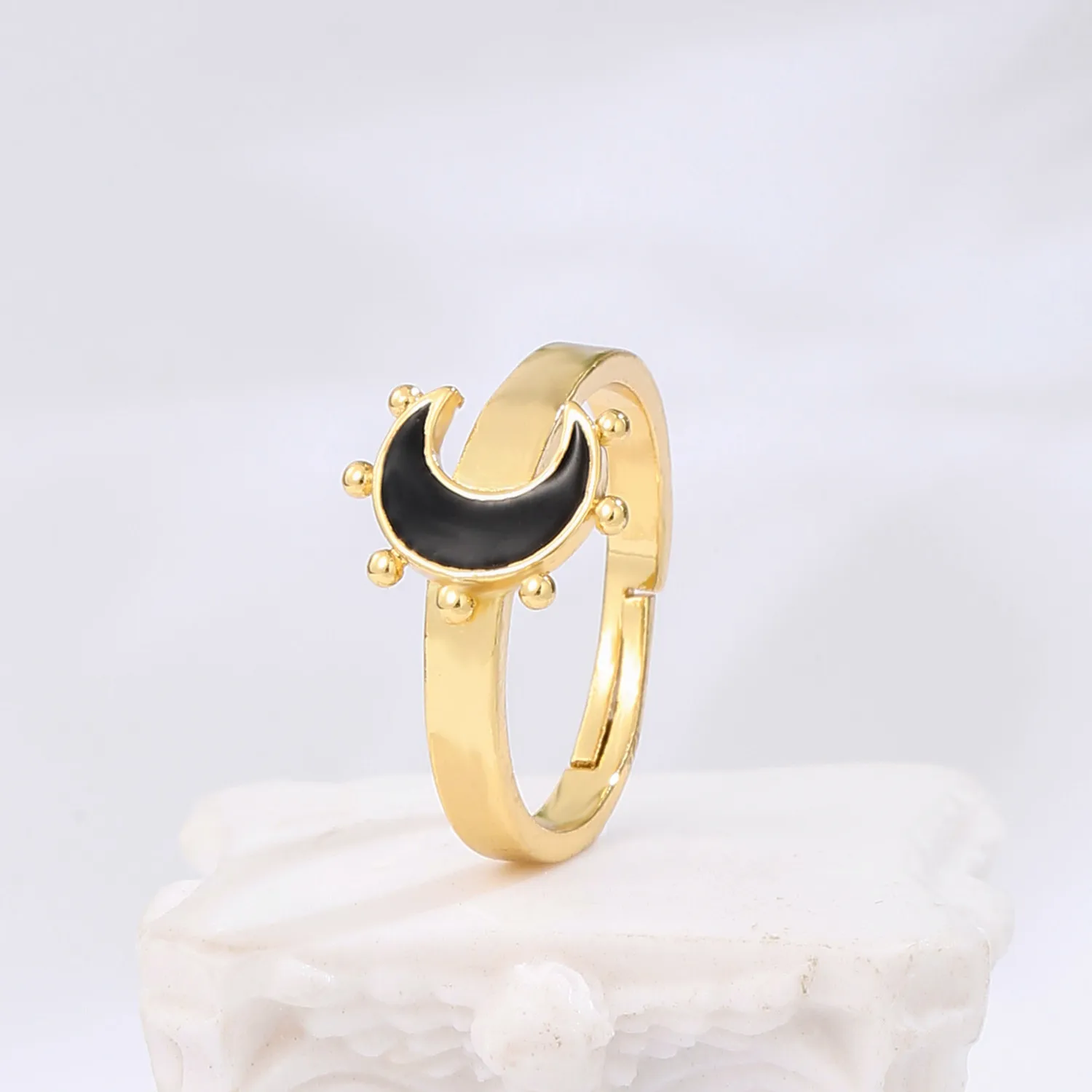 2021 INS Color Rainbow Fashion Rings For Women Finger Jewelry Clear CZ Colorful Neon Enamel Open Adjusted Dome Ring