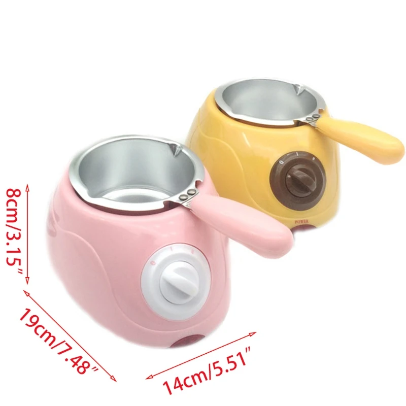 Electric Chocolate Melter Stainless Steel Plastic Hot Chocolate Melting Pot 6