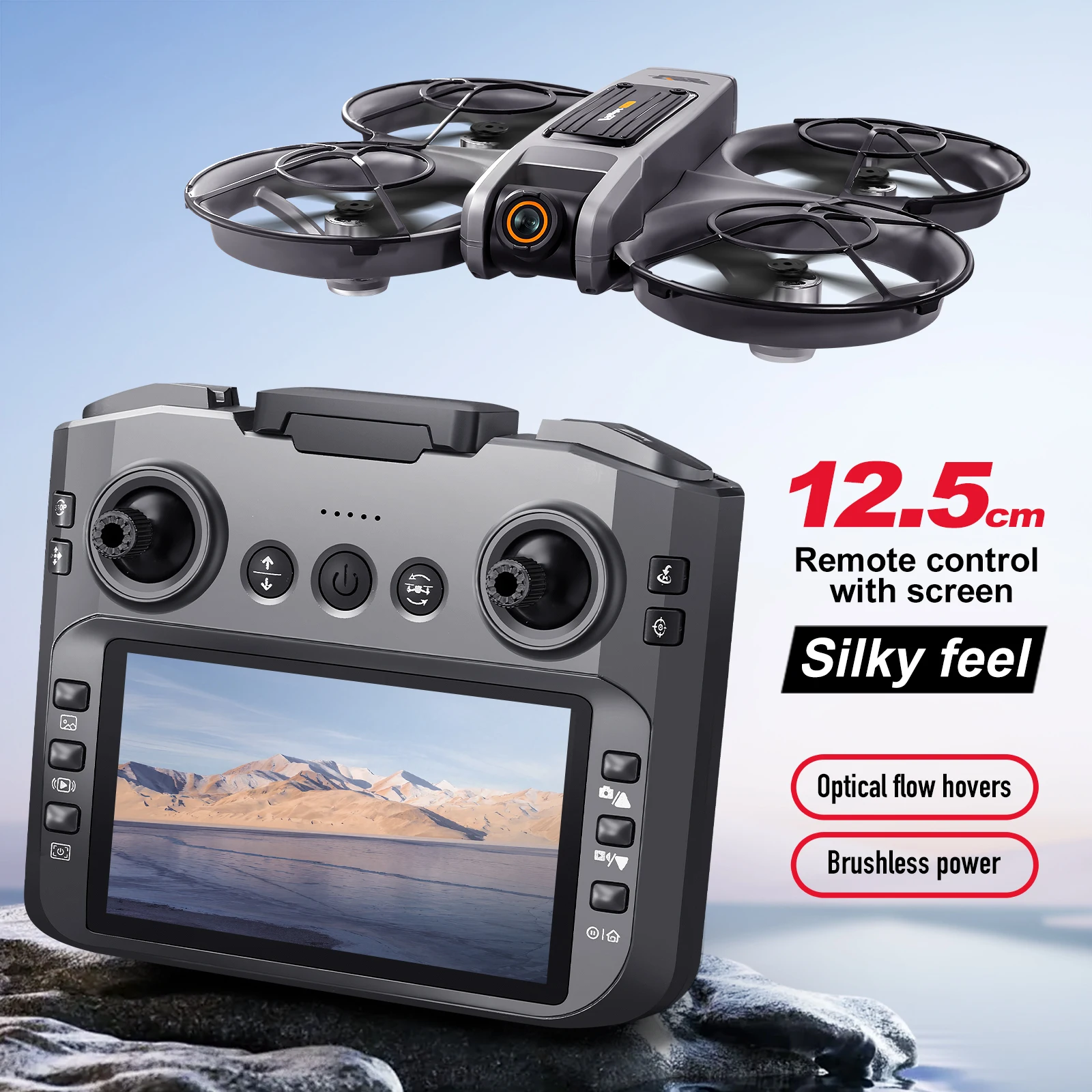 New S156 Quadcopter Aircraft Drone 8K Professional Camera Drone 5G WIFI FPV 4.5 Inch Large Screen Remote Control RC Dron VS V66 2