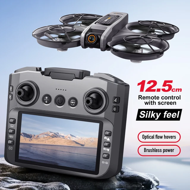 New S156 Quadcopter Aircraft Drone 8K Professional Camera Drone 5G WIFI FPV 4.5 Inch Large Screen Remote Control RC Dron VS V66 2