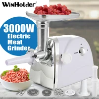 Winholder 3000W Grinder Machine For Kitchen Meat Grinder Food Processors Multifunctional Electric Grinder Stainless Steel White 1
