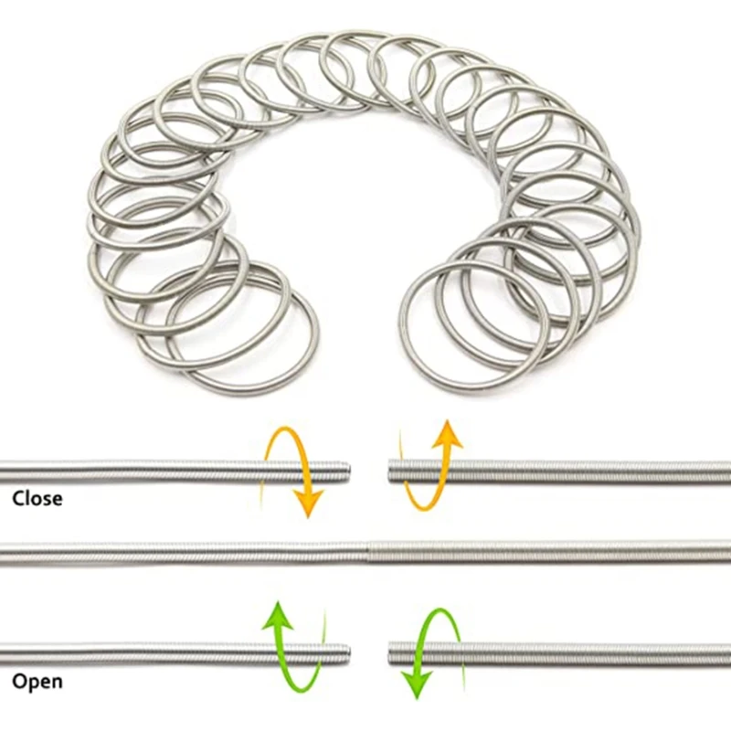 10 Pcs Beaded Gold-covered Spring Bracelet Diy Spiral Telescopic Carbon Steel Bracelet Elastic Non-Slip Bracelet Craft