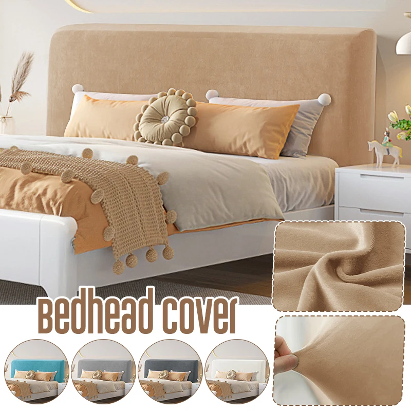 Velvet Headboard Cover All-inclusive Bed Back Protection Dust Cover Home Hotel Bed Room Thicken Elastic Head Covers