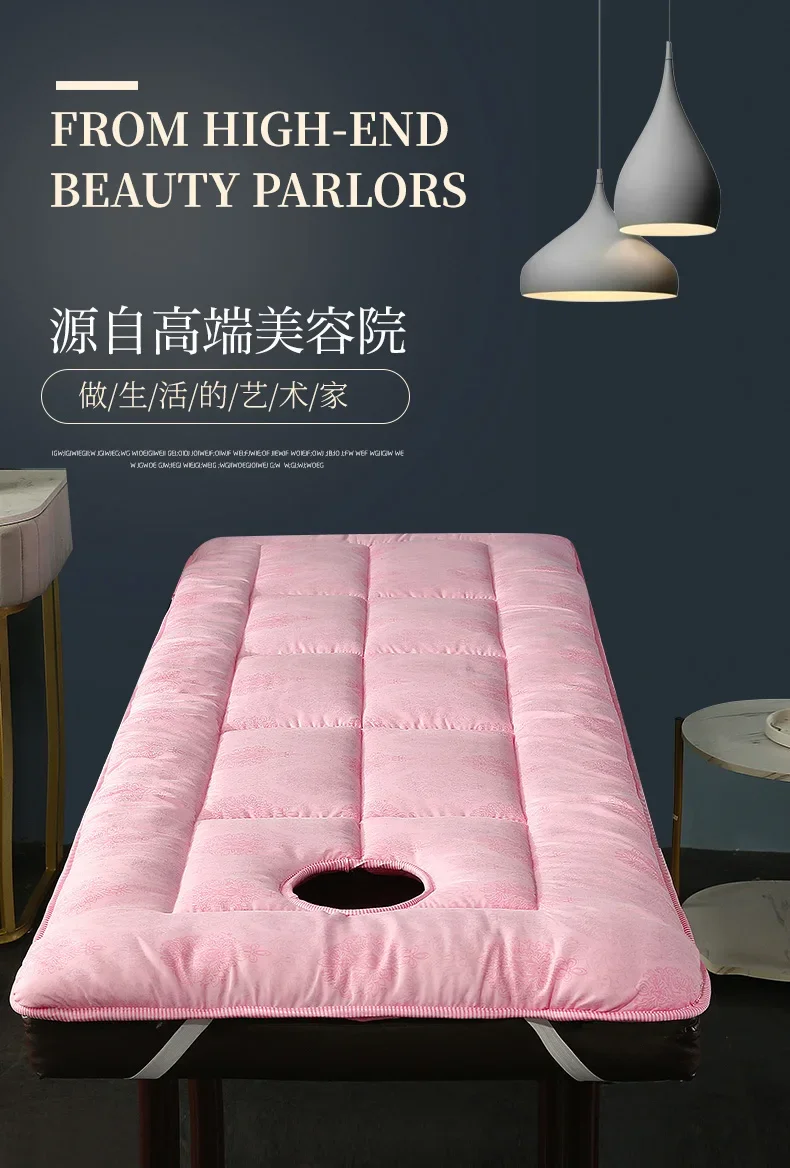 Description Picture 2 of itemBeauty Salon Bed Mattress Mat Thickened Bed Cushion Mattress Toppers Anti Slip Hospital Beauty Room Massage Bed Pad with Hole