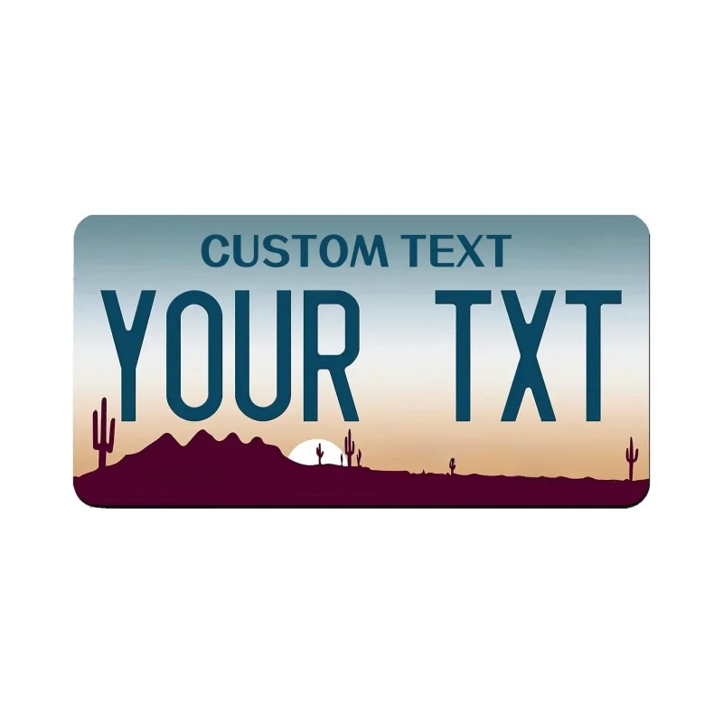 Customizable 12x6 Inch U.S. License Plate with Personalized Text