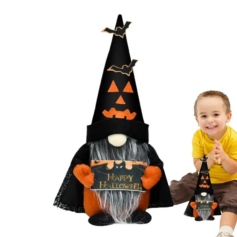 

Halloween Gnomes Holiday Tiered Tray Decor Faceless Plush Doll Scandinavian Tomte Farmhouse Kitchen Decor Swedish Nisse Festival