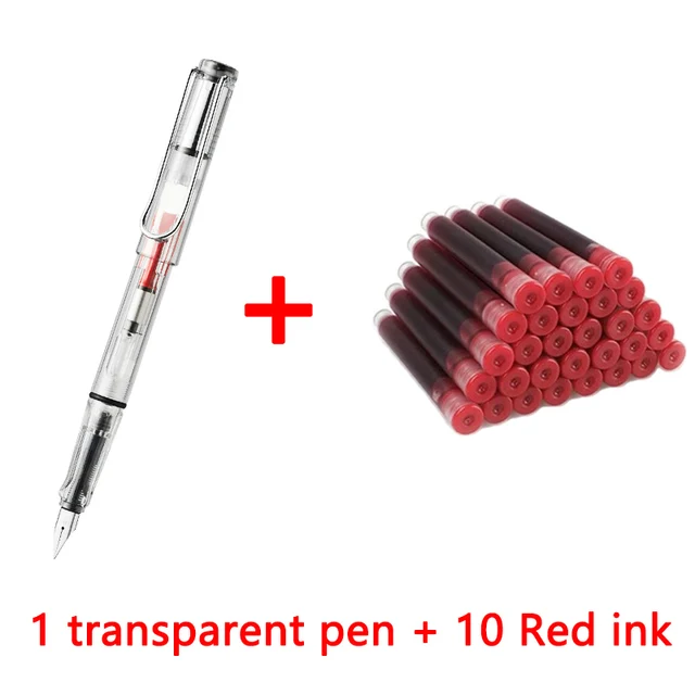 1 pen+10 ink Kawaii Fountain pen calligraphy Multi-function pen 0.38mm EF Nib school supplies stationery pens 21