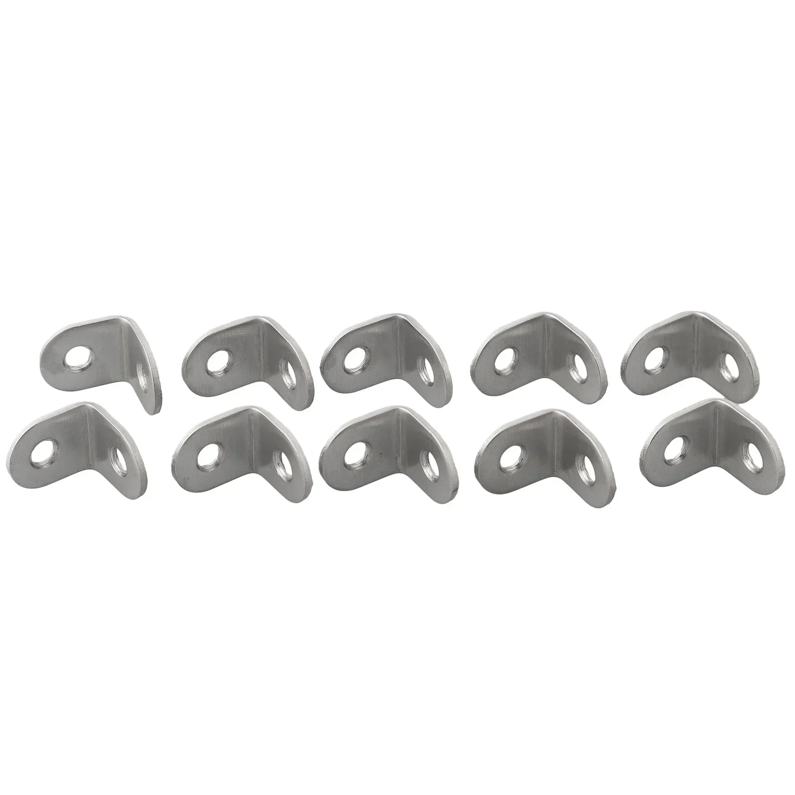 New Set Corner Brackets Right Angle Rust-resistant Joint Repair Shelf Silver Stainless Steel 10pcs 90 Degree Brace