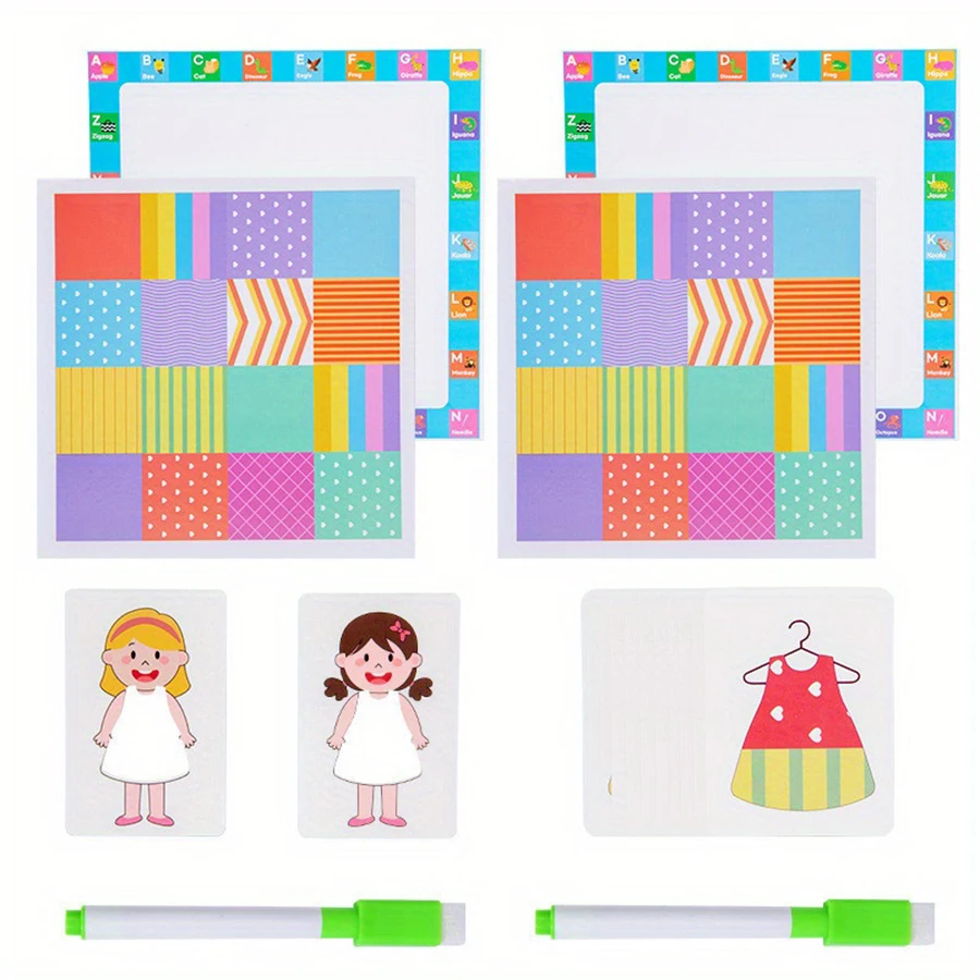 Double Change Of Clothing Battle Kids Dress Up House Matching Educational Toy DIY Change Clothes Puzzle Montessori Kids Girl Gam 4
