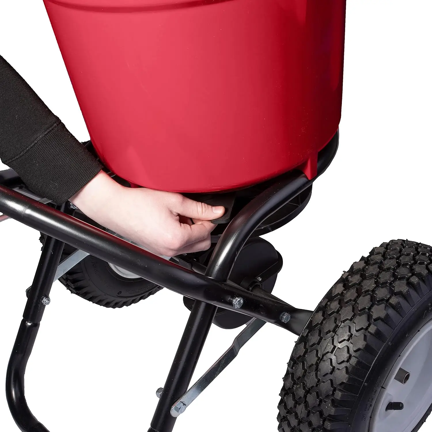 2150 Commercial 50 LB Broadcast Fertilizer Spreader. Heavy-Duty Walk-Behind Push Garden Seeder 2