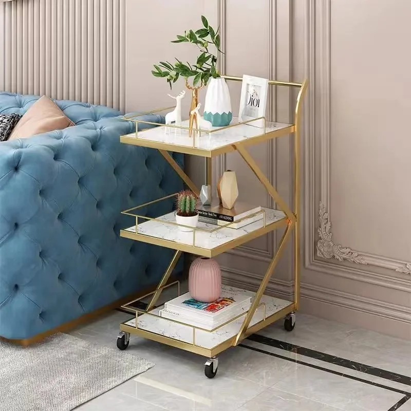 Rolling Manicure Salon Trolley Cosmetic Tea Spa Nails Salon Trolley Makeup Metal Luxury Carrito Auxiliar Salon Furniture Wkst