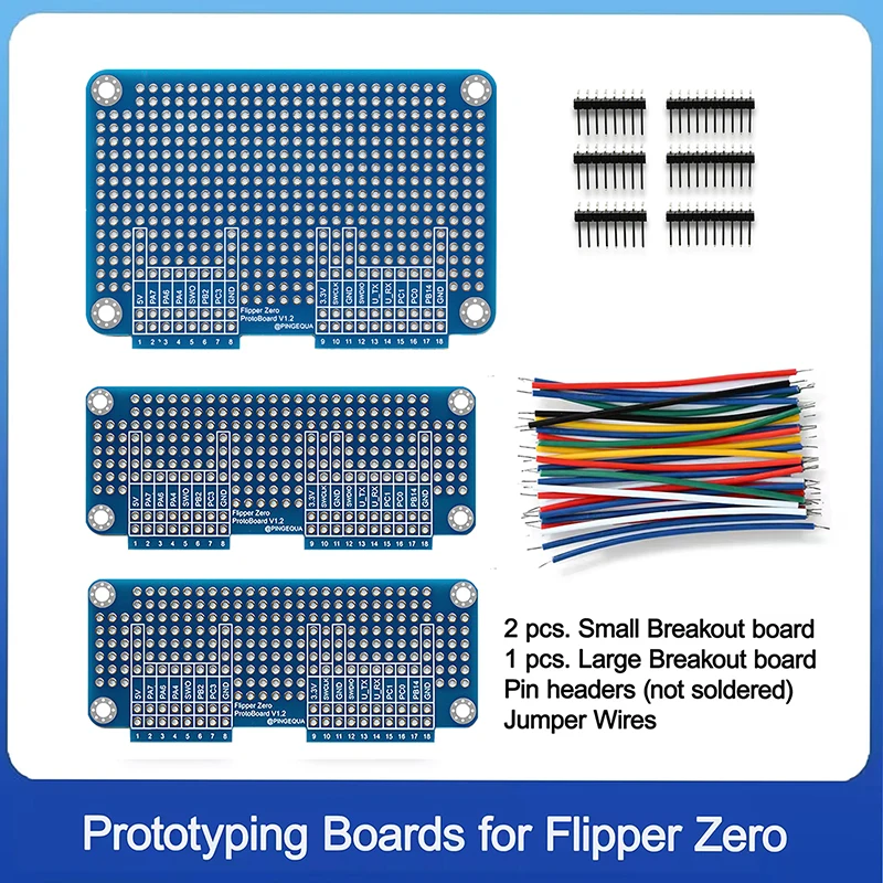Flipper Zero Prototyping Kit: DIY Development Boards with Header Pins & Jumper Wires