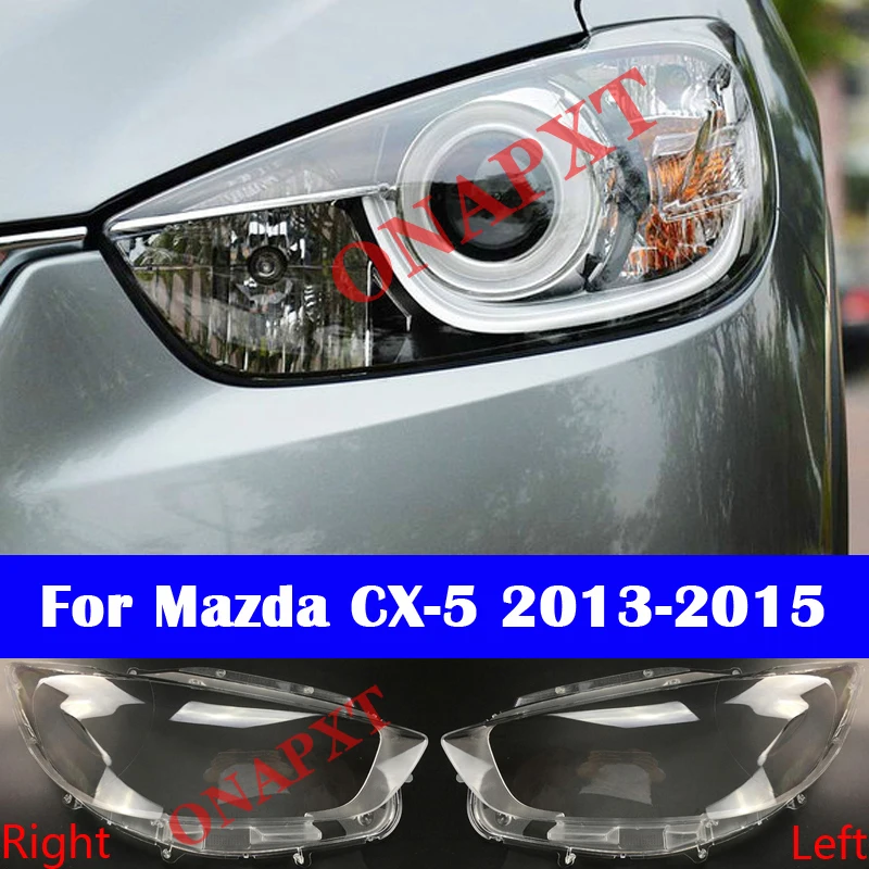 Car Headlamp Glass Lens Cover For Mazda CX 5 CX5 2013 2015 Transparent