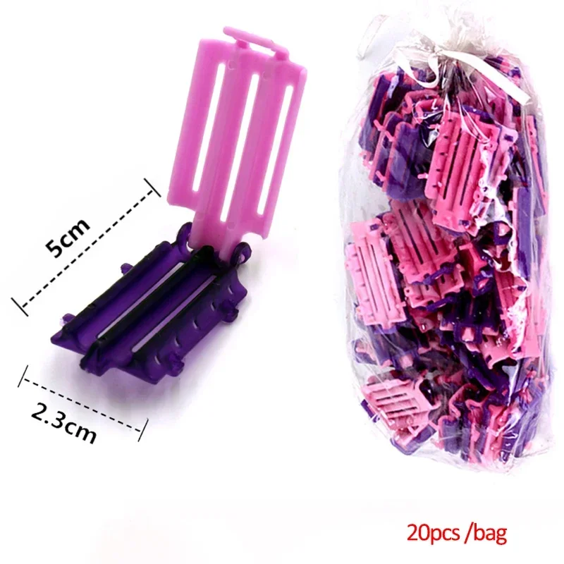20pcs/bag Hair Clip Wave Perm Rod Bars Corn Curler DIY Curler Fluffy Clamps Rollers Fluffy Hair Roots Perm Styling Tools