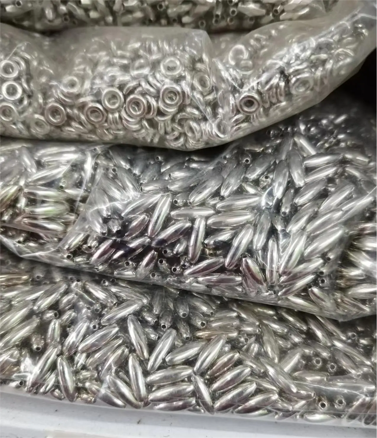 

2000pcs/bag ccb silver beads high quitity make comb diy Accessories 12*4 MM