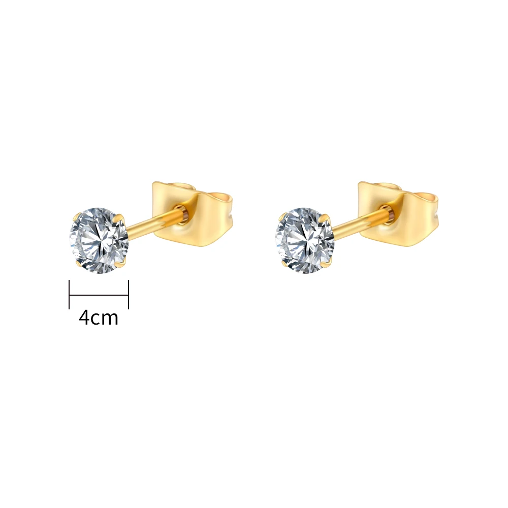Gold 4mm 1 Pair