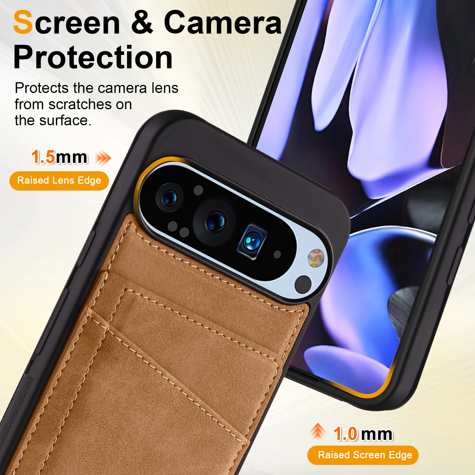 Luxury Business Leather Case with Magnetic Flip and Wallet Card Slots