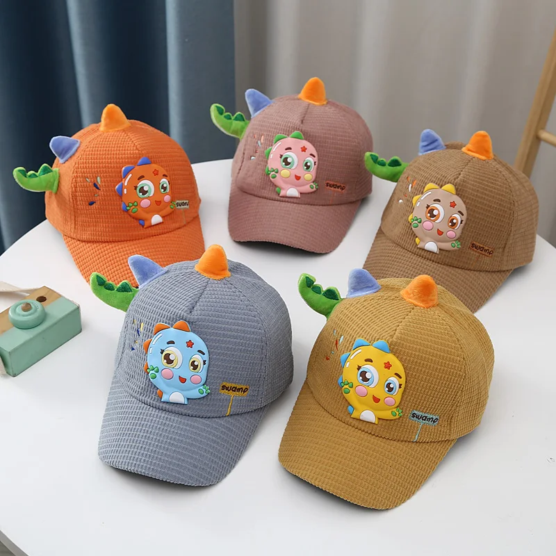 Cartoon Dinosaur Baby Baseball Cap for Toddler Boy Girl Spring Autumn 2023  Kids Visor Hat Korean Children's Peaked Caps 1-5Y