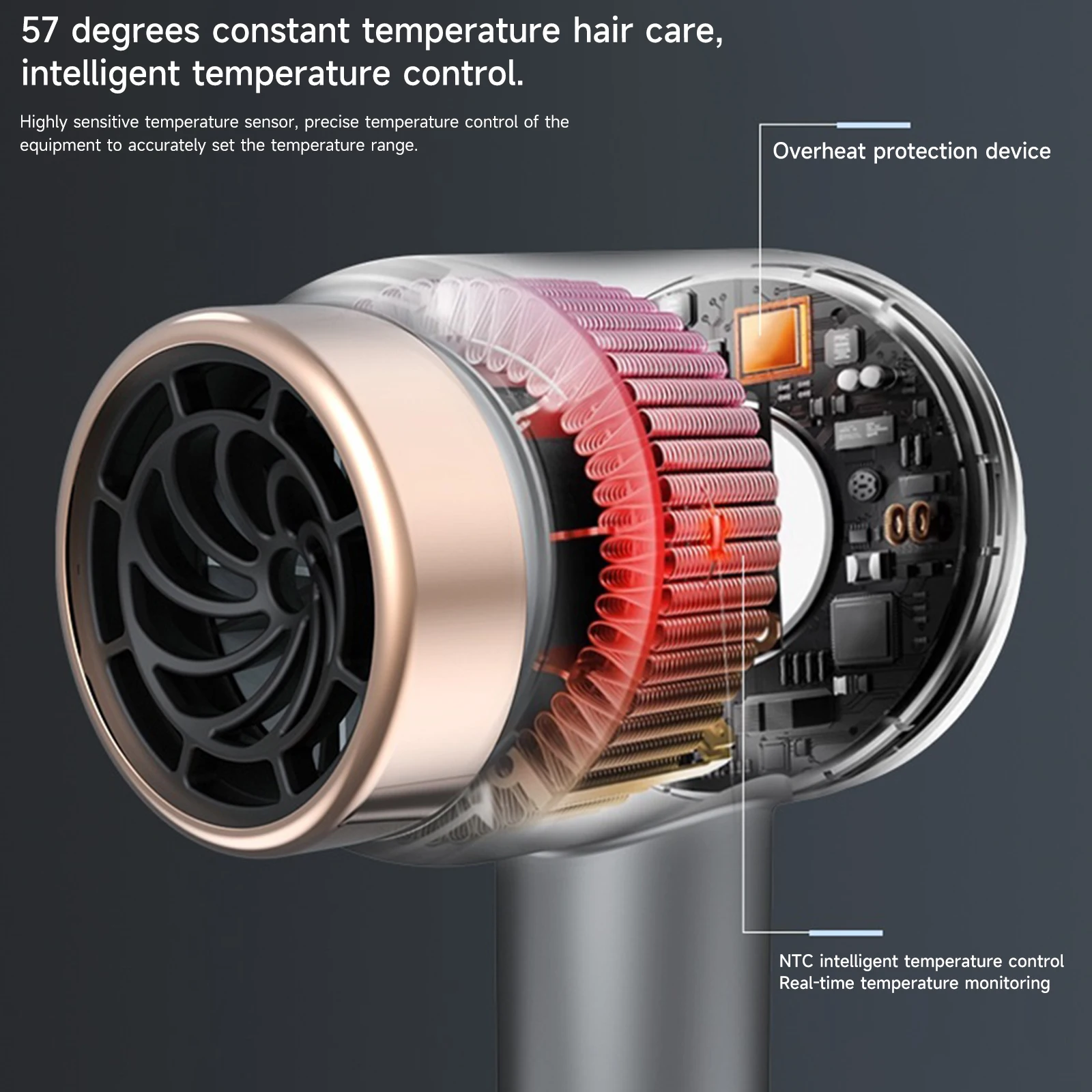 Portable Hair Dryer Wireless Hair Dryer Charge & Plug 2-in-1 Negative Ion 3-Speed Adjustment for Travel Outdoor Dormitory