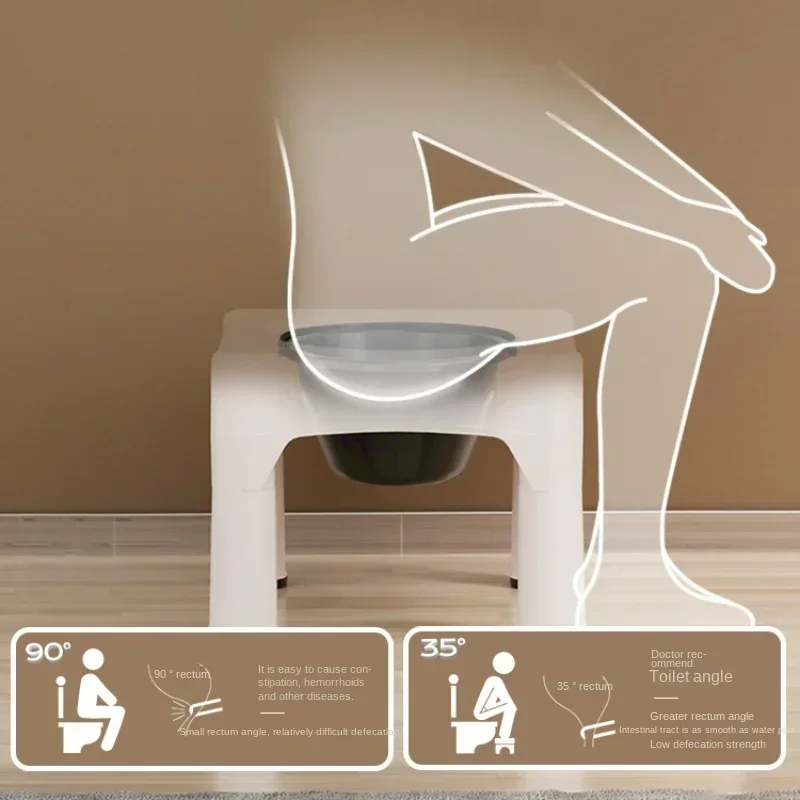 Stable Non-Slip Adult Commode, Portable Toilet Seat Stool, Household Elderly Women Aid, Indoor Use, Non-Slip Commode 3