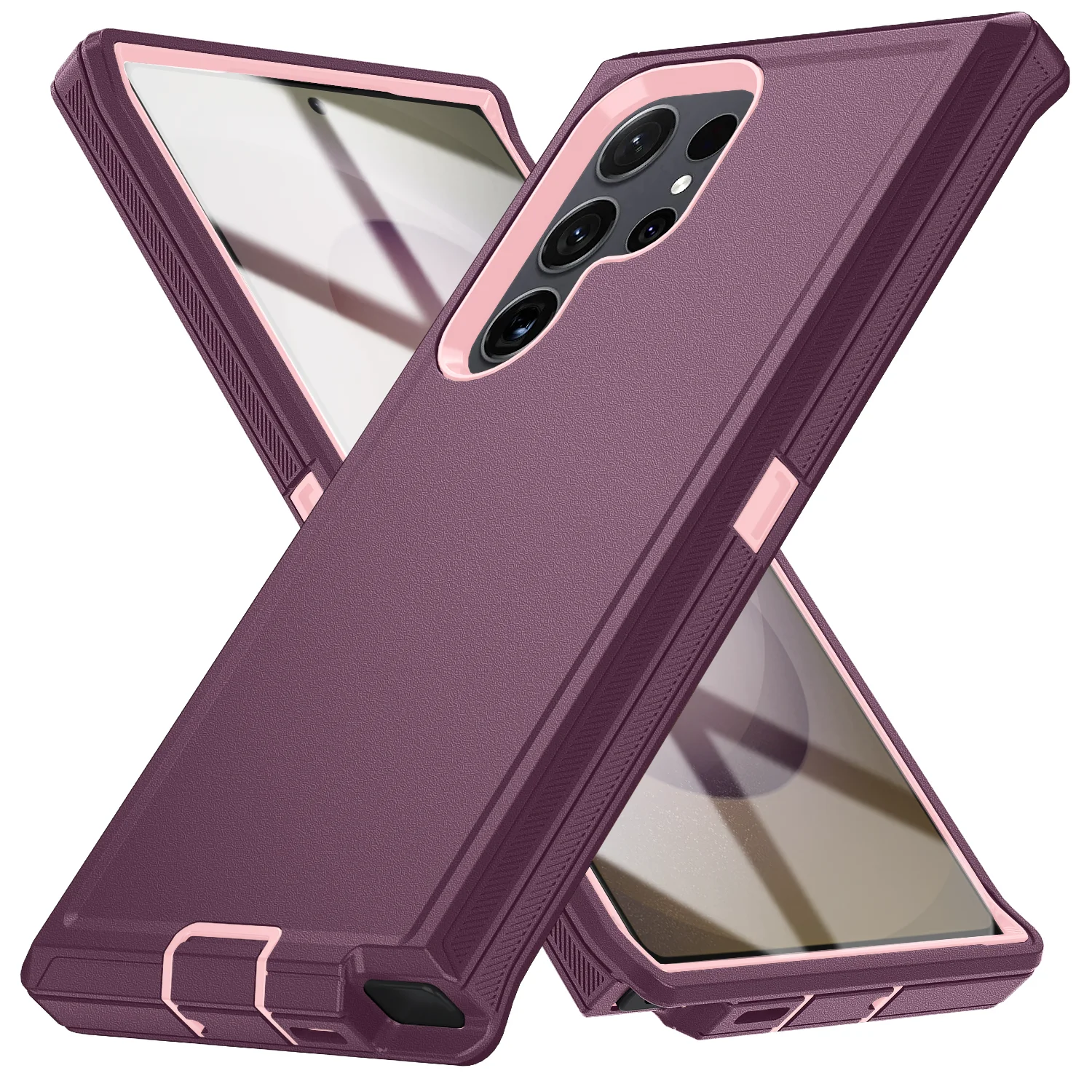 Shockproof Armor Defender Phone Case with Stand - Hard PC+TPU Protection Cover