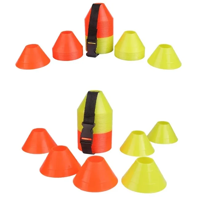 10Pcs Soccer Training Sign Dish Pressure Resistant Cones Marker Discs Marker Bucket