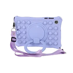 Custodia per Tablet Resistente per Bambini con Supporto Rotante a 360° - Blu