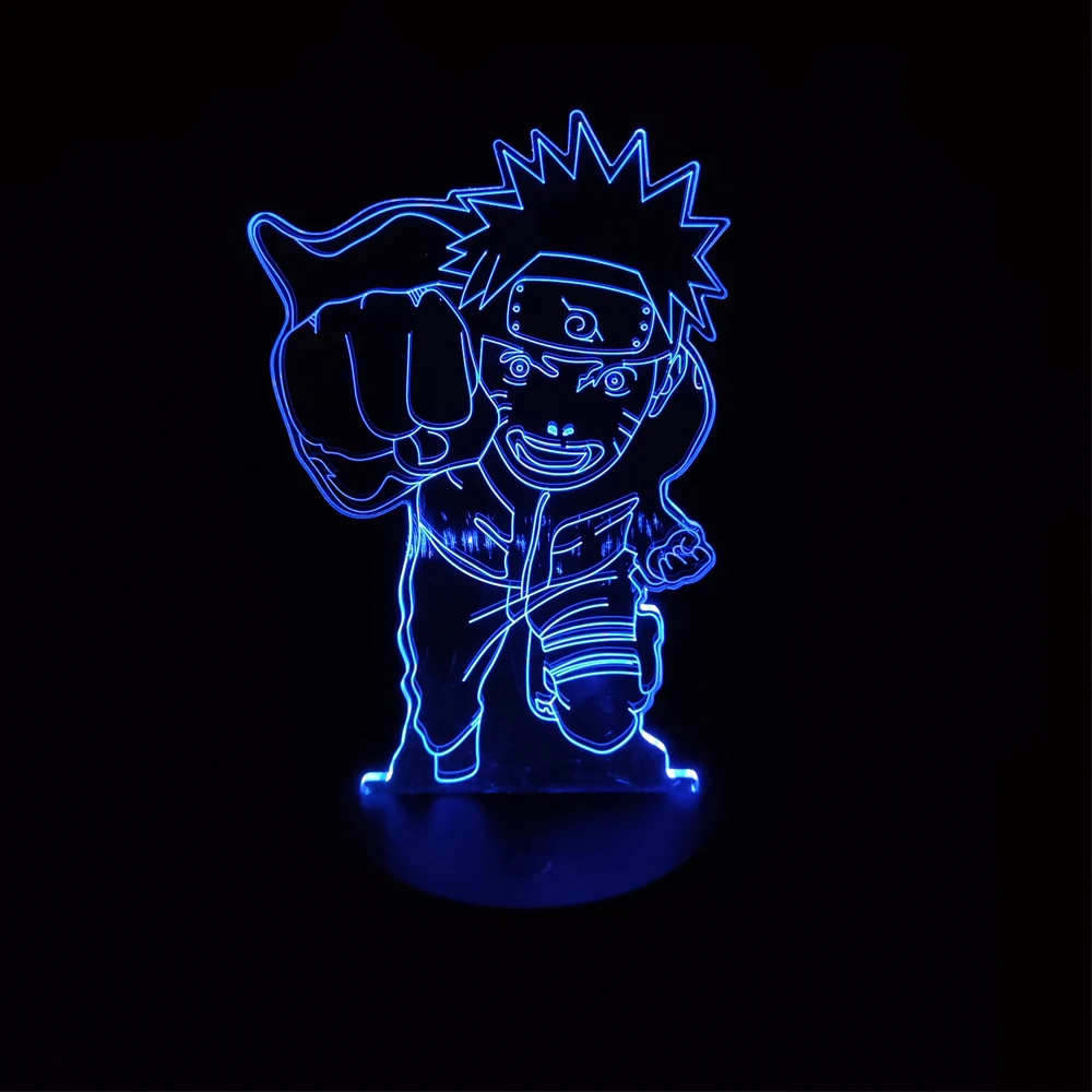 LED Night Lamp 3D LED Desk Lamp Colored Transparent Acrylic Night Lamp Indoor Anime Character Small Night Decoration Holiday Gift