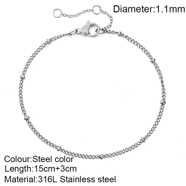 Layered Simple Female Ball Chain Bracelet Jewelry Multilayer Thin Beads