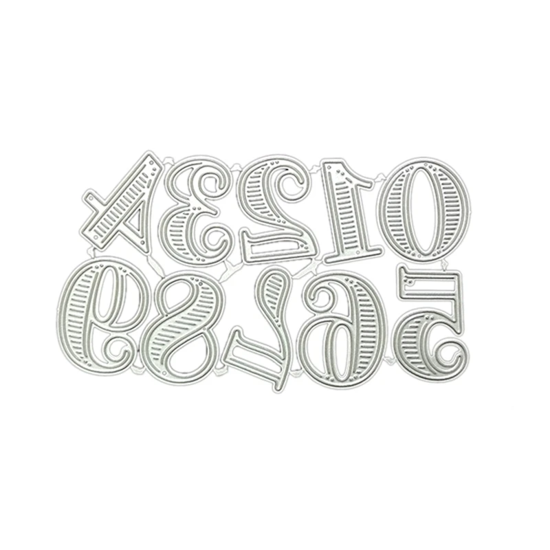 

0-9 Stripe Numbers Metal Cutting Dies Stencil DIY Scrapbooking Embossing Tool Die Cuts Paper Card Album Template Mold