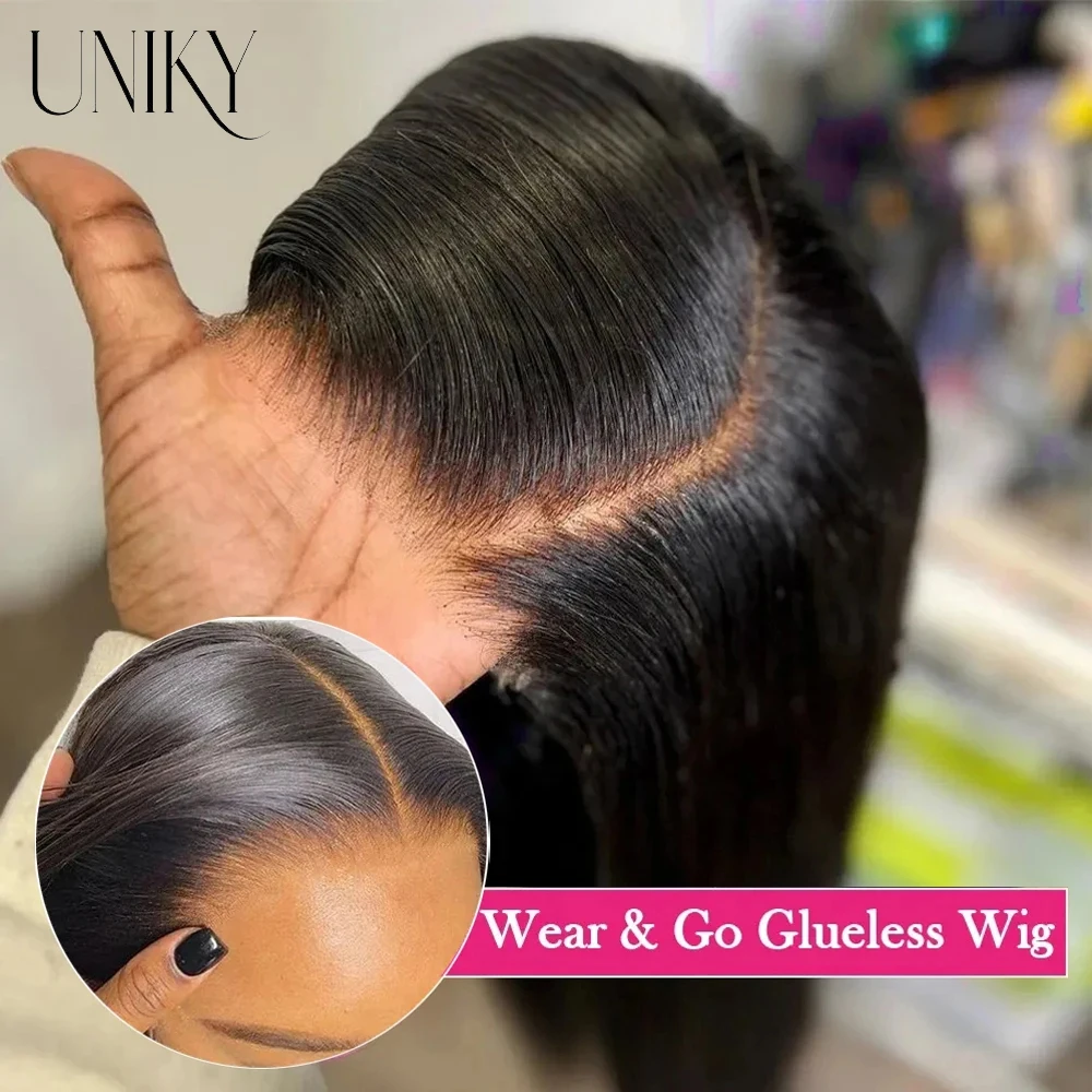 

Glueless Short Bob Hair Wig Human Hair Ready To Wear Straight Transparent 4x4 Pre Cut Lace Closure Wigs For Black Women 12 Inch