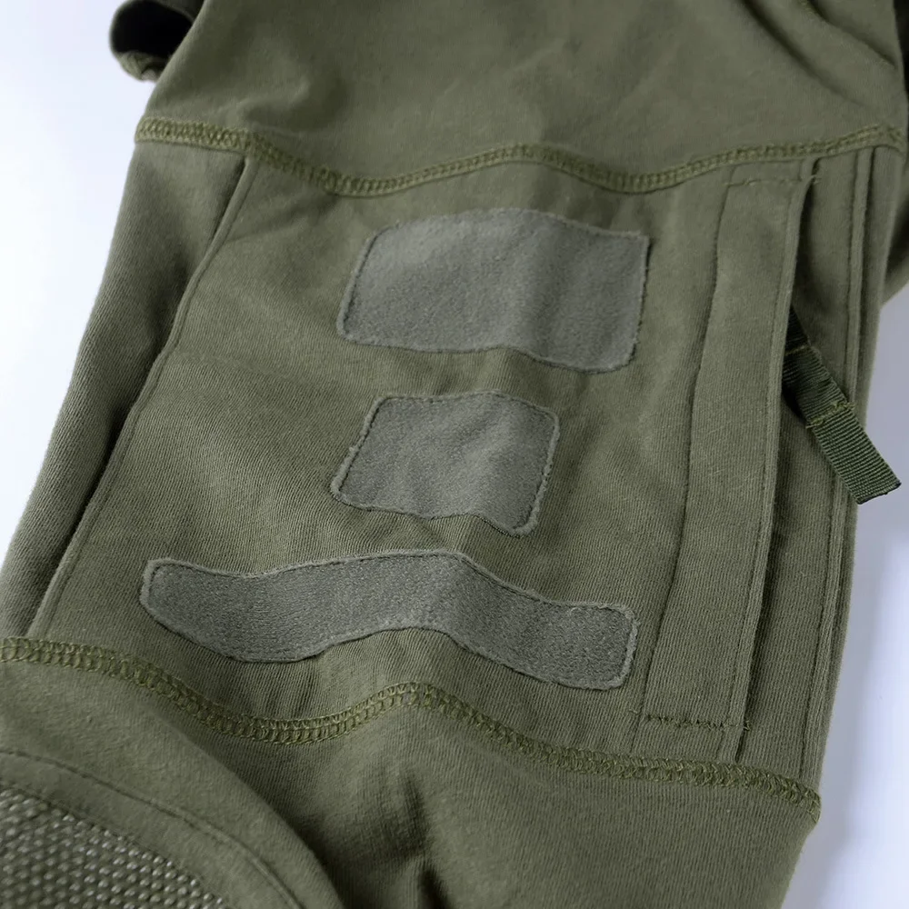 Men's Army Green Long Sleeve Tactical Cotton Breathable Training Shirt