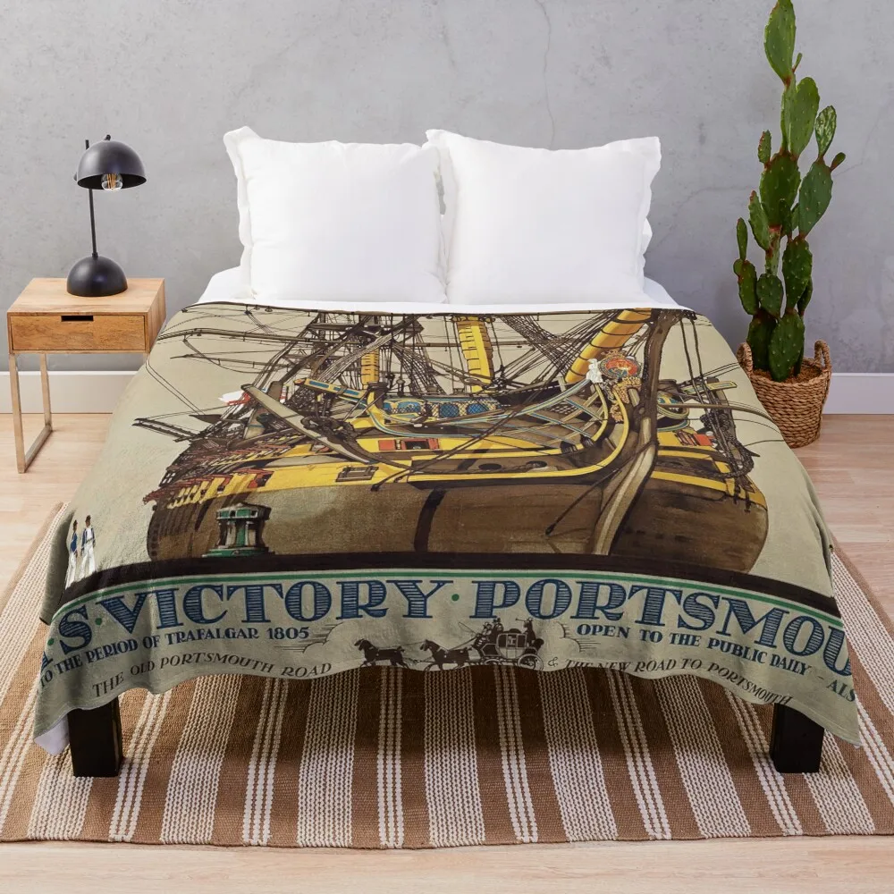 Hms Victory, Piscina-Scarpe-1937 Coperta Di Flanella In Tessuto Morbido Plaid