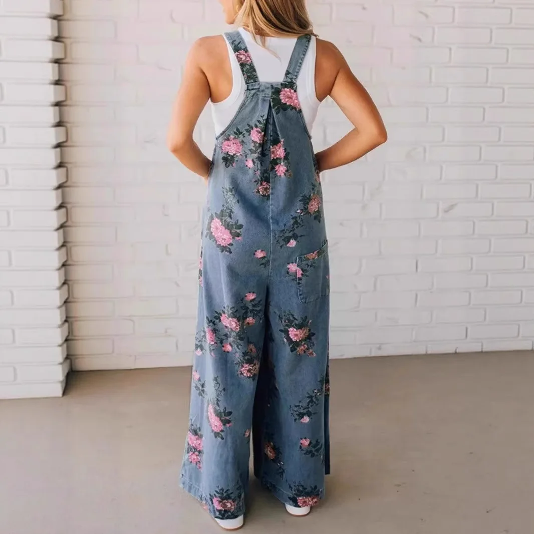 Floral Print Sleeveless Jumpsuit Image 4