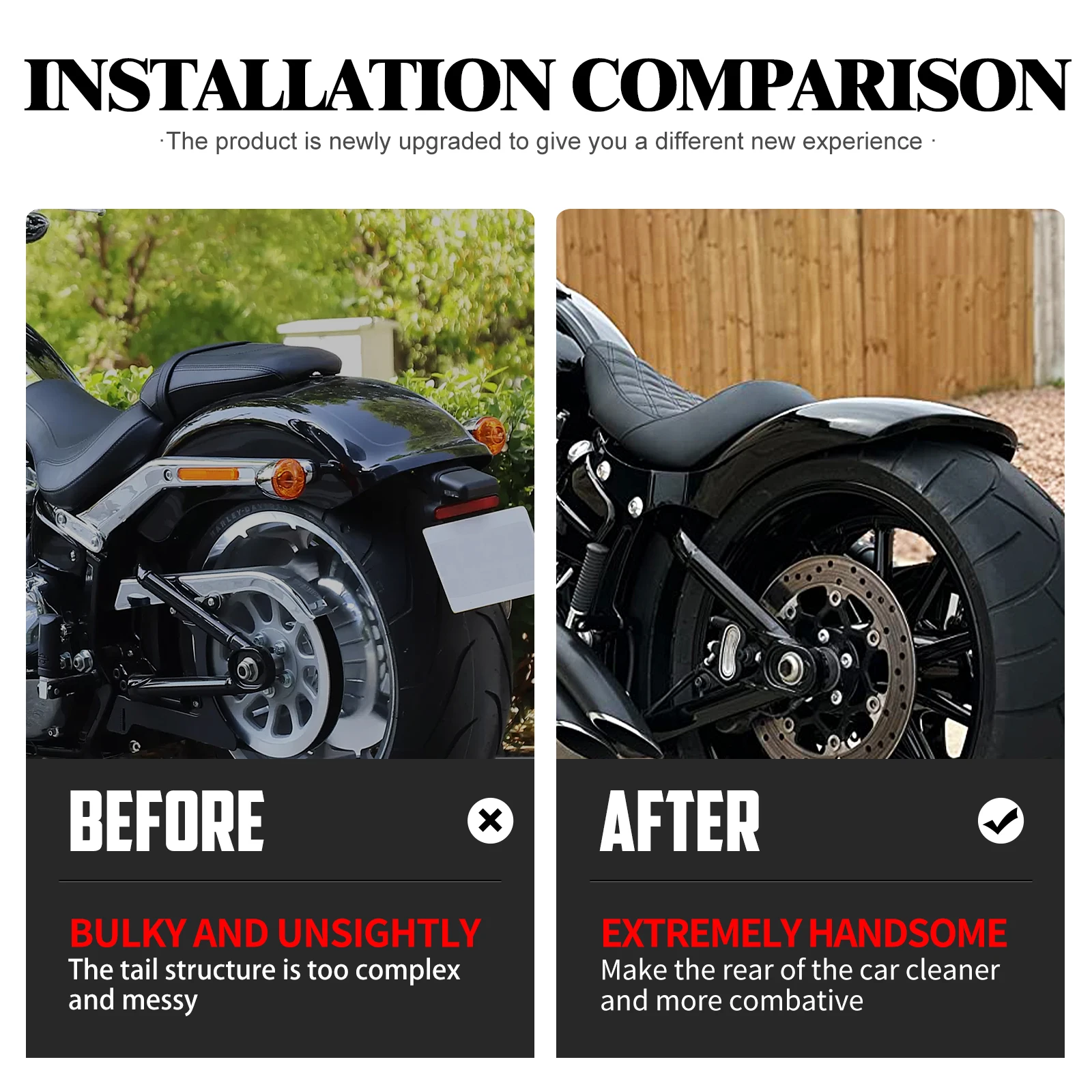 PARAFANGO POSTERIORE SMOOTH STYLE PER HARLEY DAVIDSON FLST SOFTAIL HERITAGE '87-'97