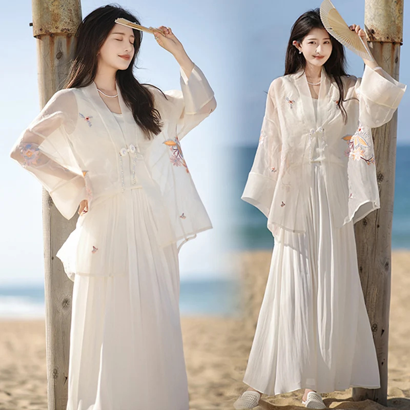 Spring Summer Maternity Belly Skirt Chinese Style Long Loose Pregnant Woman Pleated Skirts Fashion Pregnancy Umbrella Skirt