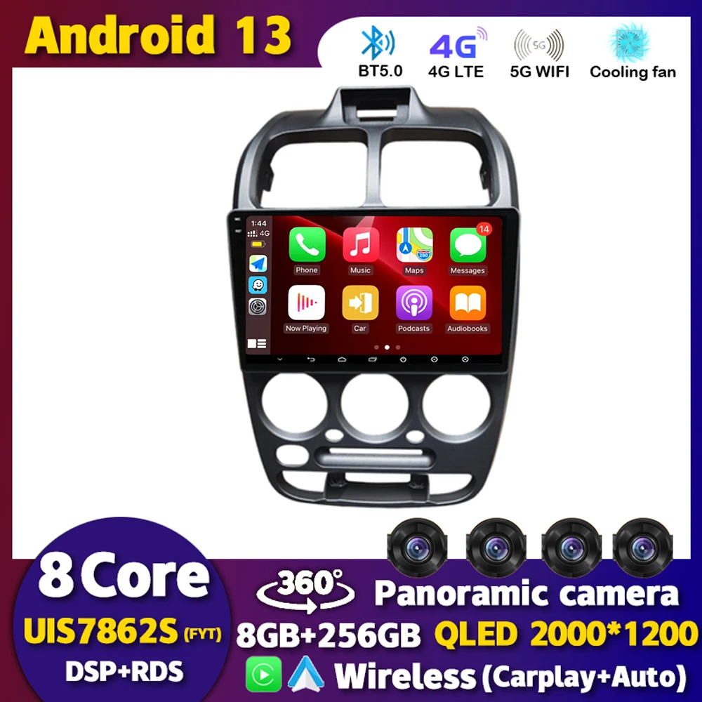 

Android 13 Carplay Auto DSP Car Radio For Hyundai Verna Accent 1999-2012 Multimedia Video Player Navigation GPS WIFI+4G Stereo
