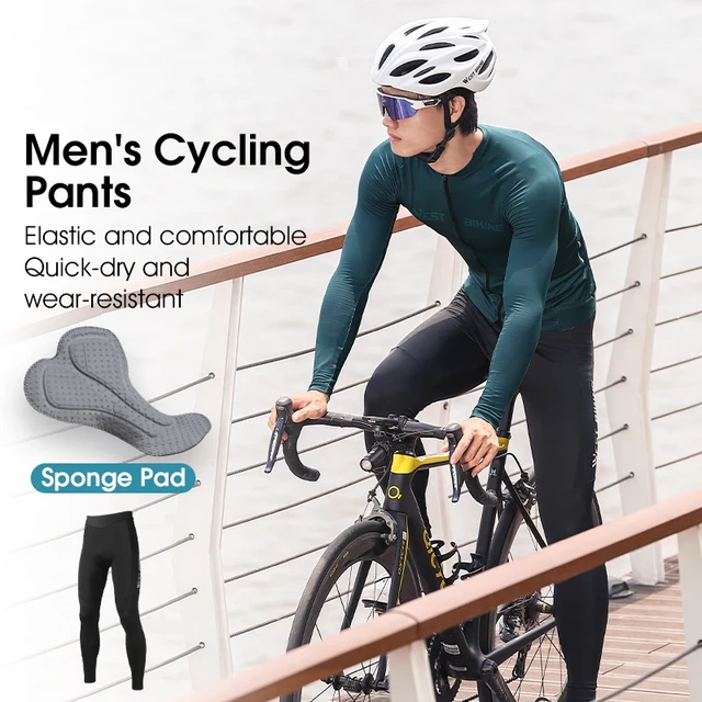 pantalones de bicicleta con esponja para hombre, acolchados en 4D, mallas  para ciclismo de carretera, MTB, ropa de ciclista para actividades al aire  libre