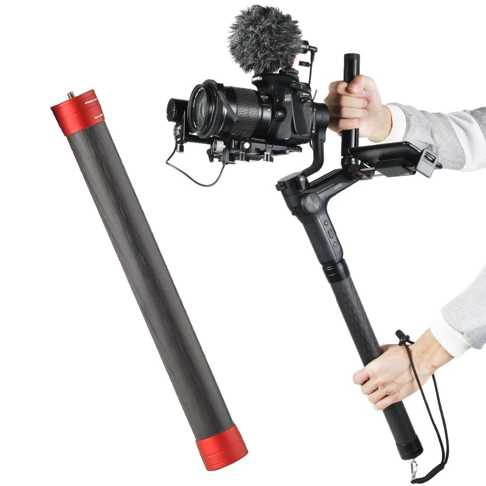 Carbon Fiber Gimbal Extension Pole Rod para Dji Ronin s sc Zhiyun Weebill Lab Moza Air Estabilizador Novo