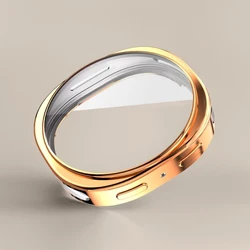 Flexible Soft TPU Full Protective Cover for Smartwatch with Screen Protector (Rose Golden)