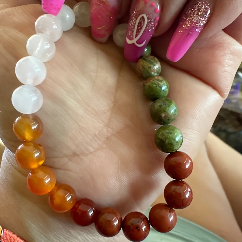 Fertility Bracelet 1pc Moonstone Healing Stone Beaded Jewelry Gift