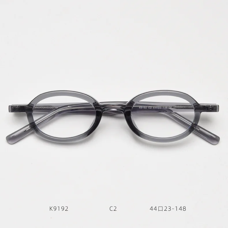 Neue japanisch-koreanische Retro-Brillenfassung in kleiner ovaler und großer Größe für Kurzsichtigkeit, für Herren und Damen, Retro-Brillenfassung ohne Dioptrien 9192 – Detail 13