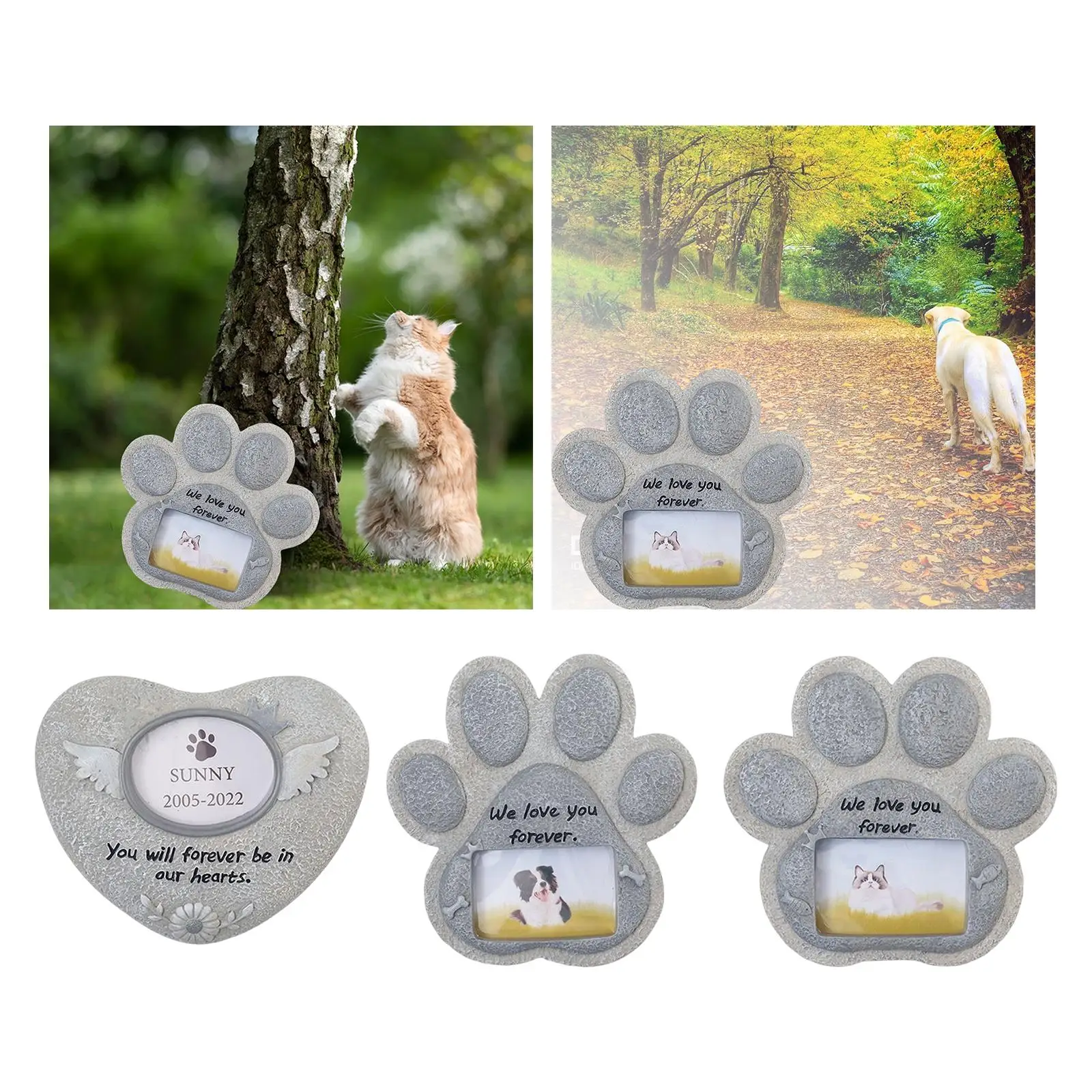 Dog Memorial Headstone Tombstone for Patio or Lawn Loss of Pet Gift Backyard