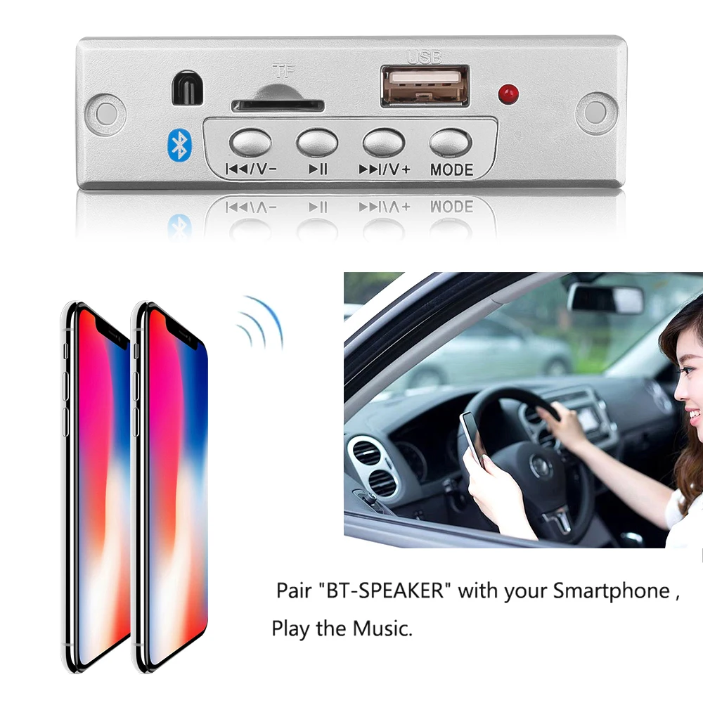Bluetooth 5.0 Decoder Board MP3 Player Car Audio Support USB TF FM Radio Module for Car DC 5V 12V Support MP3 WMA WAV FLAC APE audio mp3 player bluetooth mp3 decoder audio decoder board